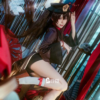 臺灣有貨原神cos胡桃套裝 cos服 遊戲cosplay 女生服裝 假發 鞋 送戒指 全套cos服 真實還原