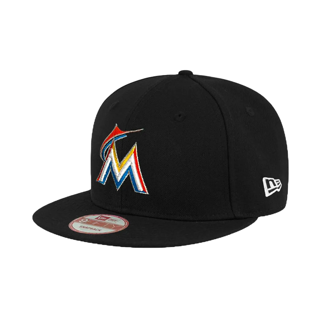 NEW ERA 9FIFTY 950 MLB 邁阿密 馬林魚隊 黑色 棒球帽 鴨舌帽 帽子【TCC】
