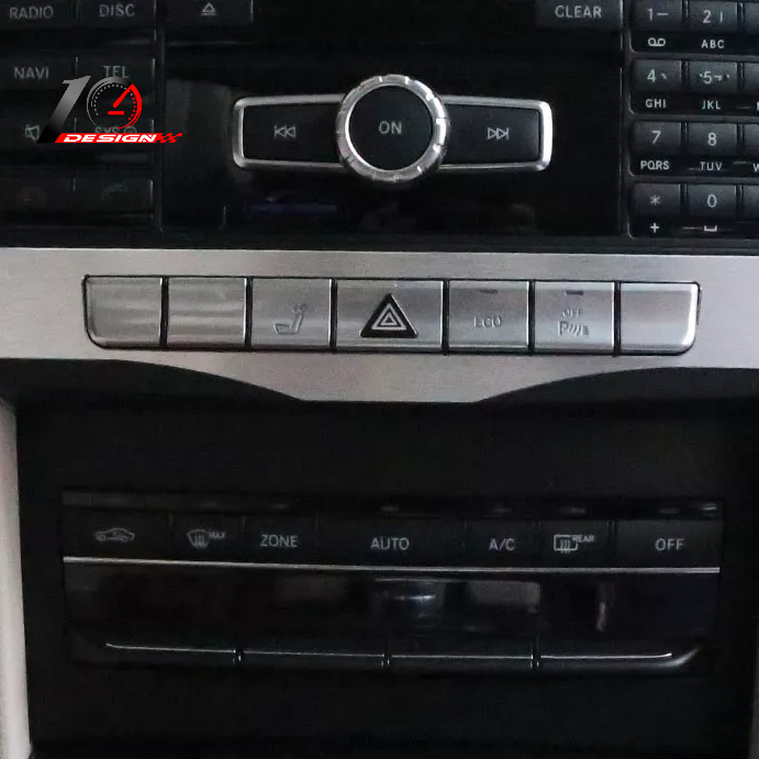 適用於W212賓士 Benz e級E200 E260 E300 鋁製中控功能按鈕蓋裝飾