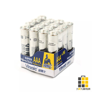 VINNIC︱碳鋅電池4號16入【九乘九文具】電池 碳鋅電池 4號電池 AAA電池 3A電池 電池4號