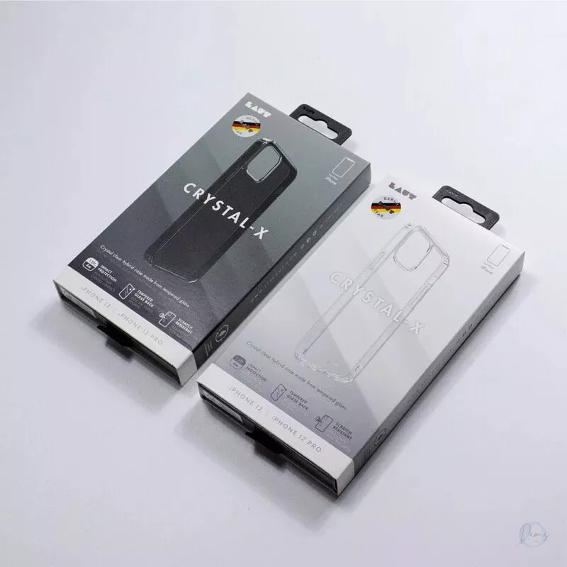 LAUT CRYSTAL-X系列鋼化玻璃手機殼 iPhone 12 Pro Max 透黑色 出清售完為止~!!