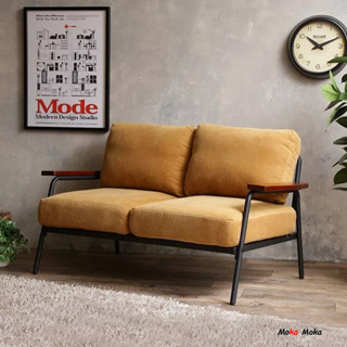 『MOKA®摩卡』沙發 單人沙發 雙人沙發 日式復古loft工業風鐵藝雙人沙發小戶型美式網紅咖啡廳沙發椅子