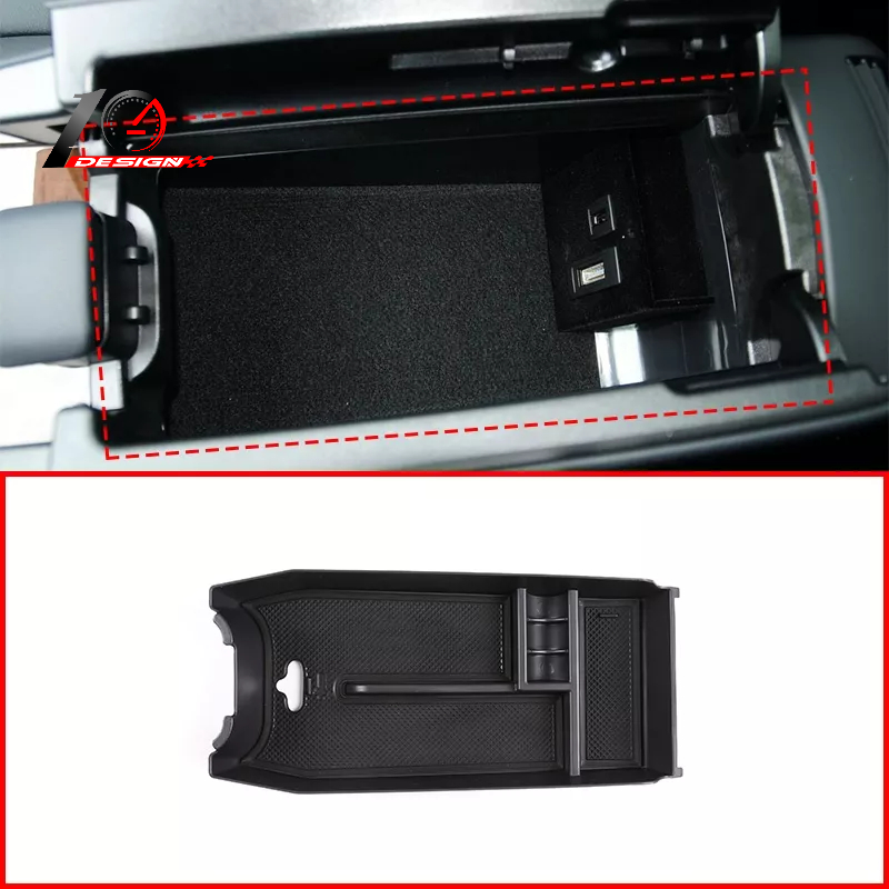 適用於賓士 Benz e級W212 2012-15汽車控制台 中央扶手儲物盒多功能盒 帶AMG標誌
