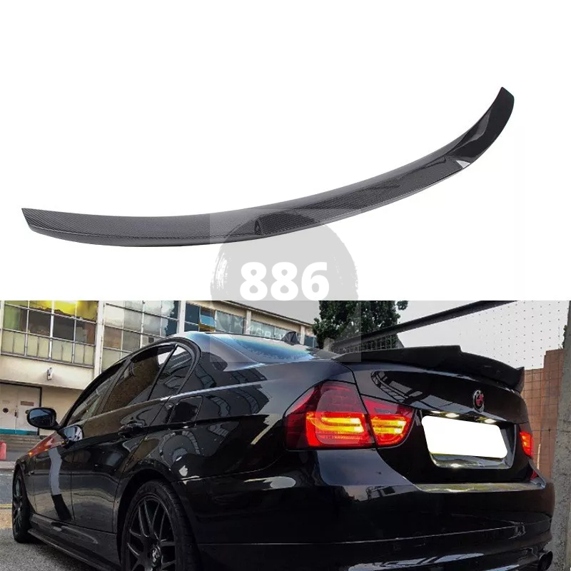 【全台可安裝】適用於05-12款BMW 寶馬3系 E90 改裝高品質碳纖維M4款尾翼 定風翼 卡夢空力套件