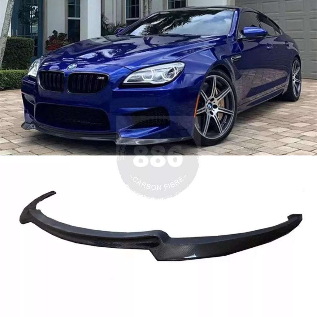 【全台可安裝】適用於BMW 寶馬6系 F06 F12 F13 M6 改裝M6高品質碳纖維小V款前下巴 前鏟 卡夢空力套件