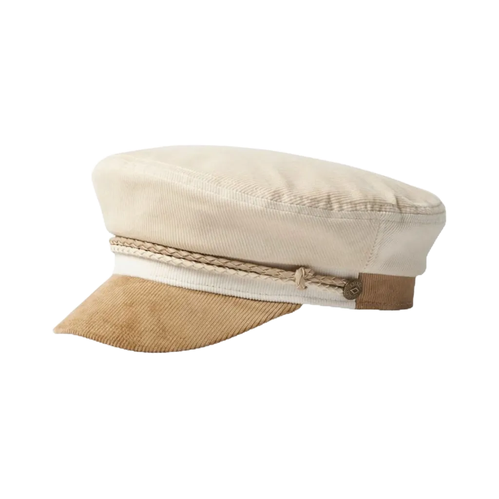 BRIXTON CAP 海軍帽 燈芯絨 ASHLAND CAP DOVE/VANILLA 海軍帽 鴨舌帽 復古【TCC】