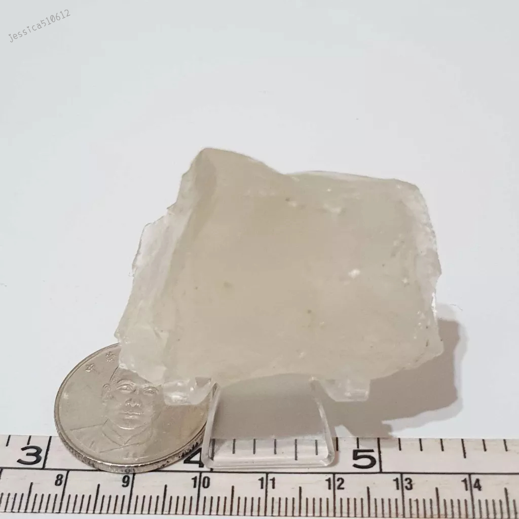 黃水晶 44.5g 原礦 +架 原石 礦石 J926S 擺件 收藏