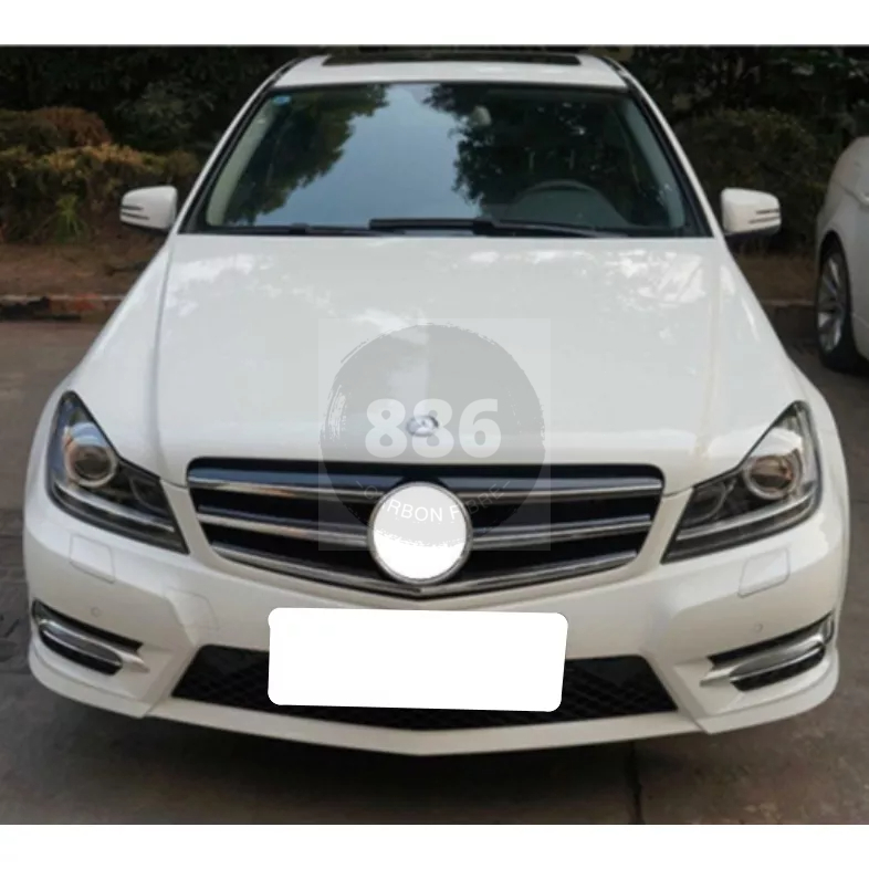 【全台可安裝】適用於BENZ 賓士C級 W204 C200 C300 改裝高品質二橫款水箱護罩 中網 進氣格柵