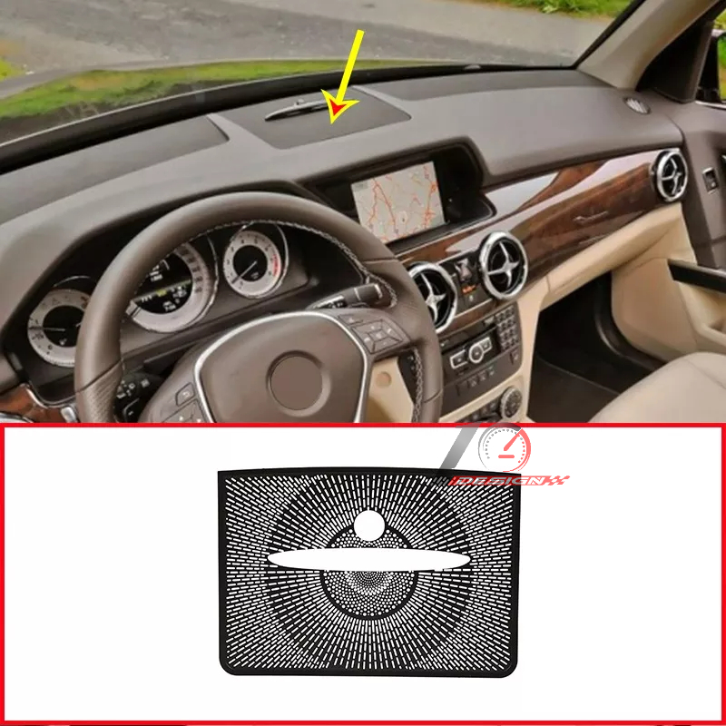 適用於賓士 Benz GLK級X204 GLK260 300 2008-2015鋁合金汽車儀錶板揚聲器蓋飾件配件