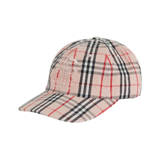 SUPREME BURBERRY PINK 粉紅色 六片式 老帽 鴨舌帽 棒球帽 聯名款【TCC】