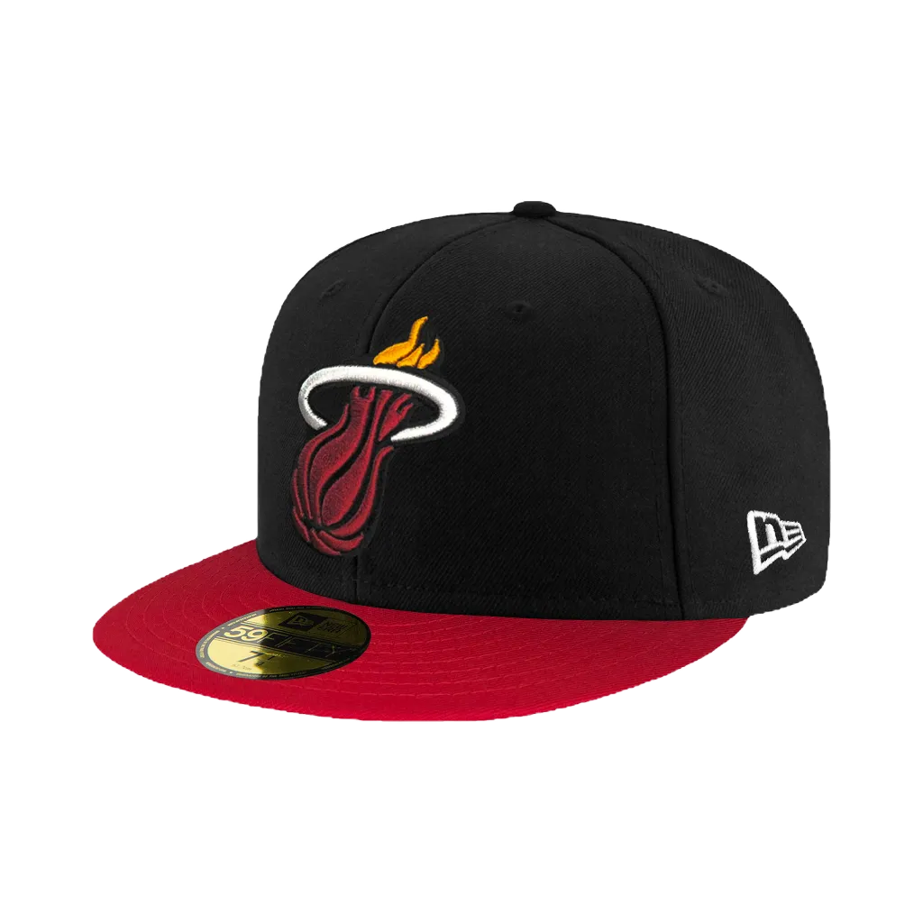 NEW ERA 59FIFTY 5950 NBA 邁阿密 熱火隊 黑/紅 棒球帽 鴨舌帽 帽子【TCC】