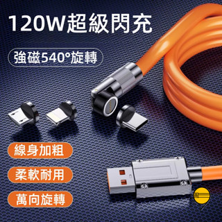 超耐用數據線 鋅合金 旋轉彎頭 加粗數據線 閃充線 快充線 適用於 蘋果 三星 小米 OPPO 安卓 typec 數據線