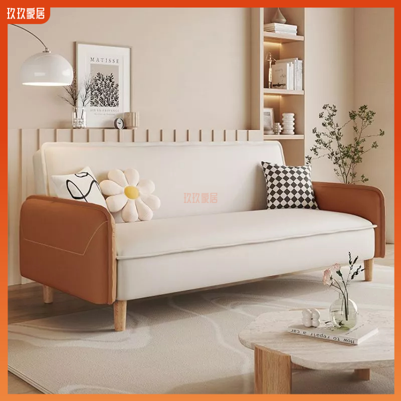 【lir安心購】奶油風科技布沙發兩用小戶型客廳臥室公寓出租屋網紅可折疊沙發床