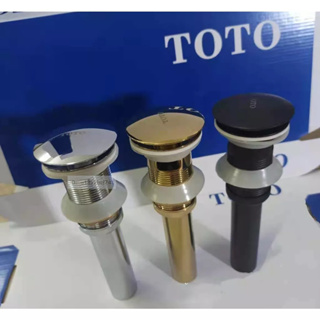 【TOTO正品下水器】通用洗面盆 臺盆 銅合金下水器 鍍鎳鍍鉻 按壓彈跳式 (大號按壓蓋) 落水排水器 洗面盤配件