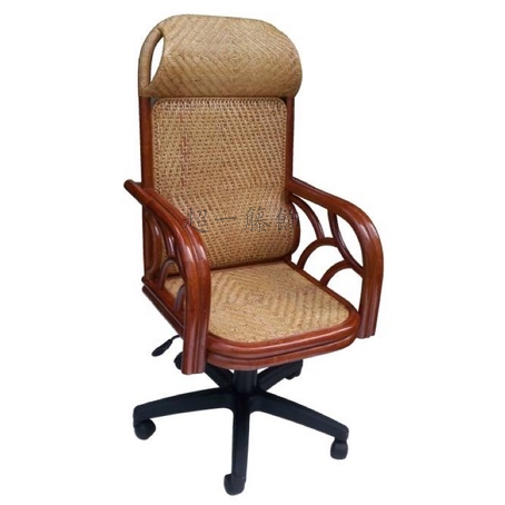 【籐椅之家】籐製升降辦公椅、扶手辦公椅.籐製電腦椅.護腰 藤椅 籐椅