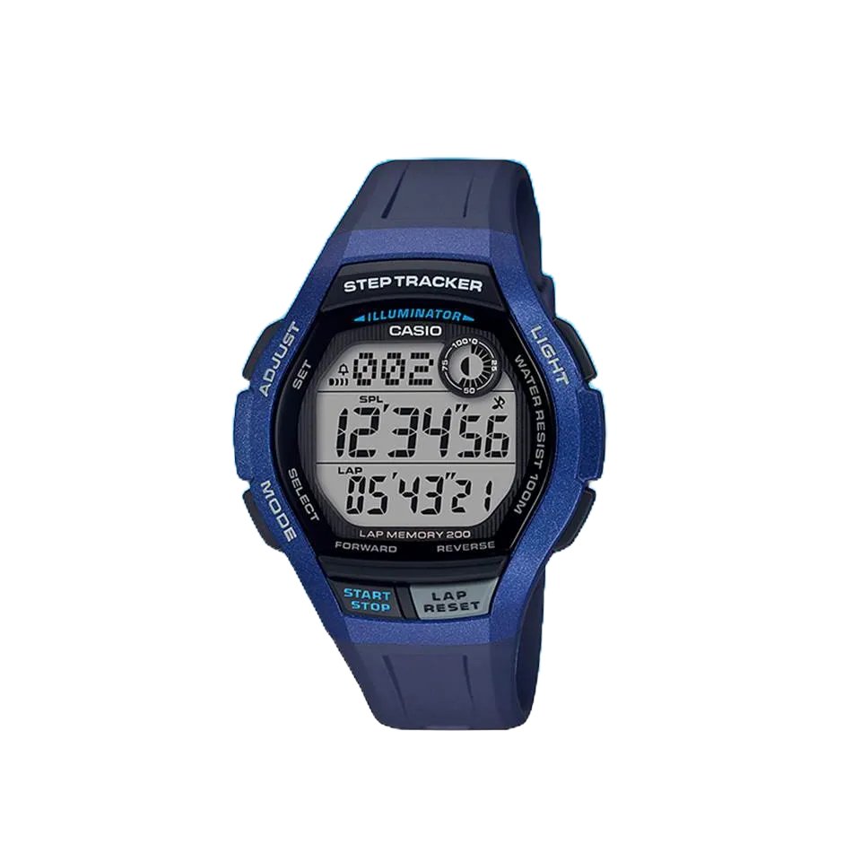 200組記憶碼錶 經緯度鐘錶 CASIO手錶 計步功能  100米防水 運動路跑馬拉松必備品 保證公司貨WS-2000H