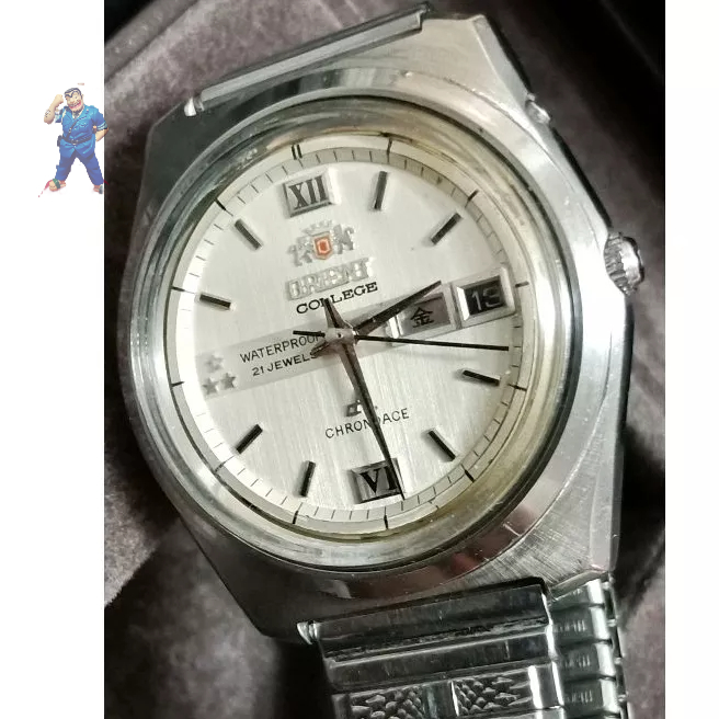 ✨日本東方 ORIENT CHRONOACE 機械式男錶✨老錶；品相狀態佳✨滿3000折200；免運✨無息刷卡分期✨