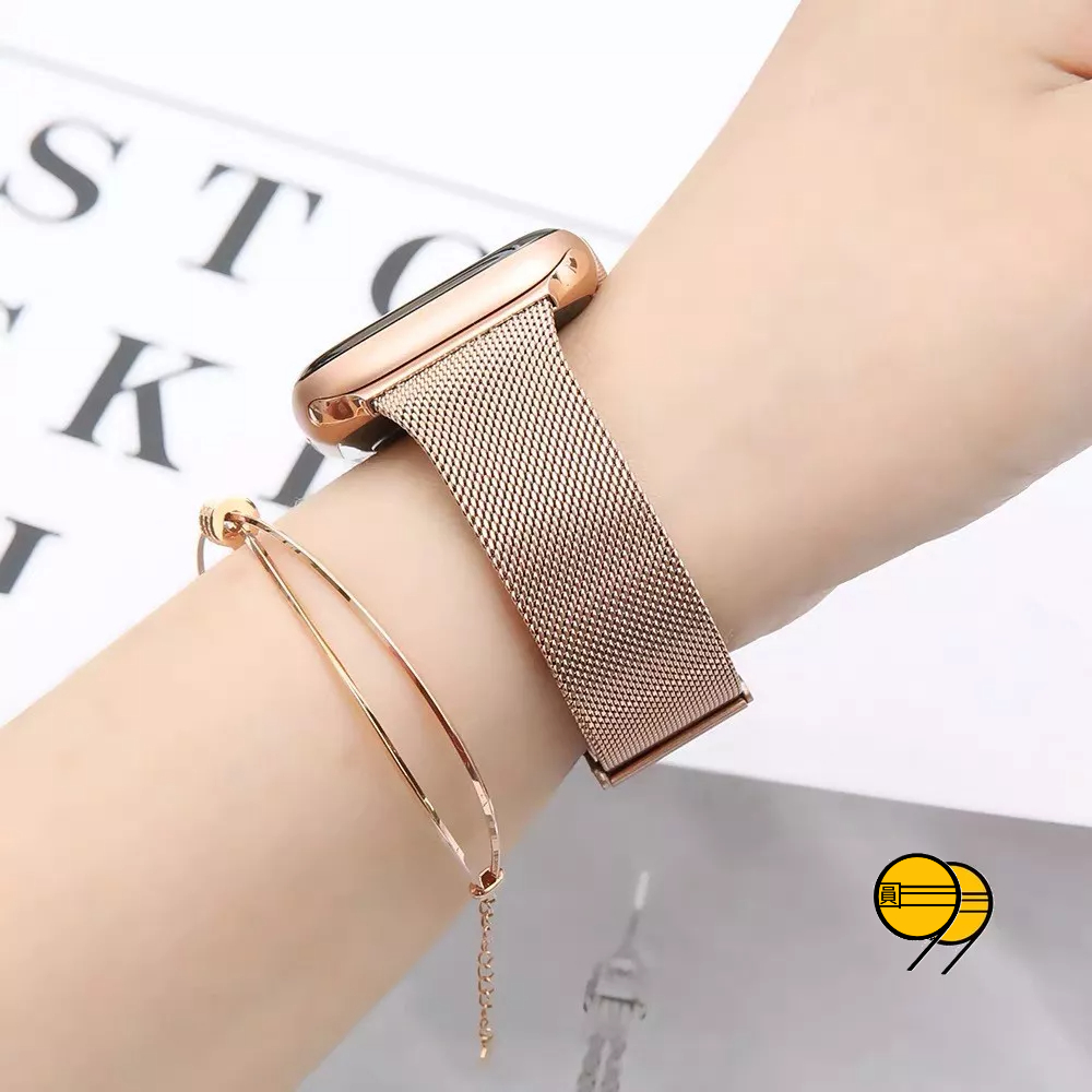星光色 不鏽鋼錶帶 適用 Apple Watch 11 10 錶帶 9 8 7 SE 金屬手錶帶 42mm 46mm