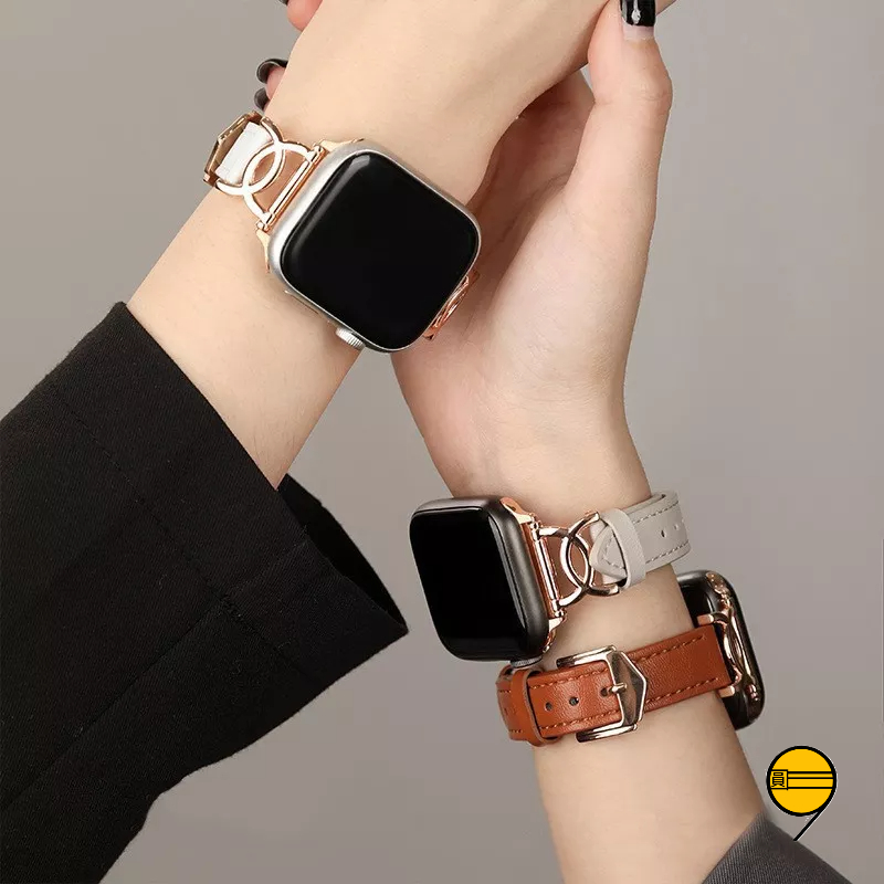 新款 細款拼接真皮錶帶 Apple Watch 11 10 9 8 7 6 SE 蘋果手錶錶帶 45mm 42mm