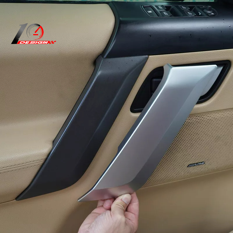 Land Rover Freelander2 ABS銀/橡木木紋 2007-2015 汽車內門把手保護罩貼