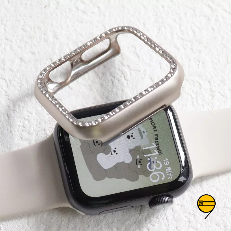 手錶保護殼 適用 Apple Watch 11 10 9 8 7 6 SE S10 全包單排鑽 42mm 46mm
