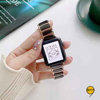 陶瓷錶帶 適用 Apple Watch 10 錶帶 9 8 7 6 5 SE 金屬鑲鑽錶帶 42mm 46mm 49mm