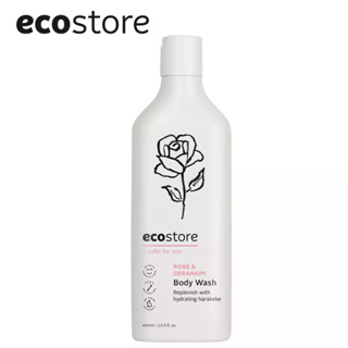 【ecostore宜可誠】福利品-效期2025.03.10-純淨沐浴露400ml_玫瑰天竺葵