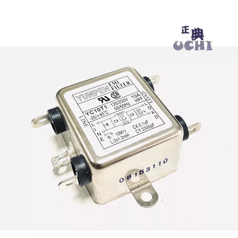 『正典UCHI電子』 台灣YUNPEN 電源濾波器 10A  EMI FILTER 單相濾波器125/250V