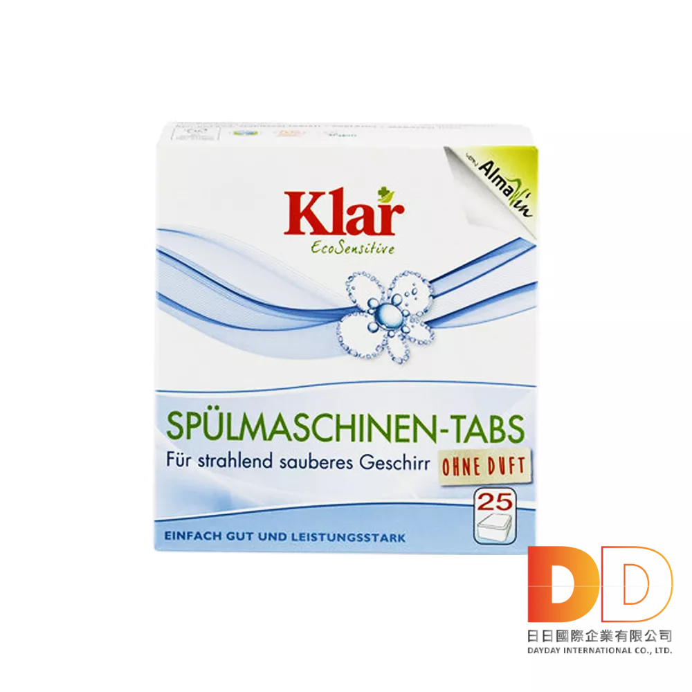 德國 Klar 洗碗錠 25錠 獨立包裝 無磷植萃酵素 檸檬酸 洗碗機專用 各品牌機型適用 碗盤清潔