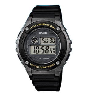 經緯度鐘錶 CASIO手錶 潮流大型字體 運動款 50米防水 當兵 學生 運動員最愛【超低價↘】W-216H-1B