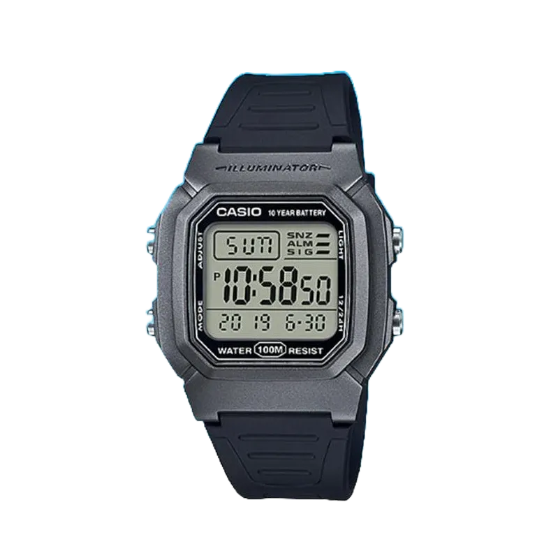 經緯度鐘錶年度新品熱銷版casio電子錶腕錶大字幕當兵軍用錶 生日禮物考試 十年電池LED照明【↘690】W-800HM