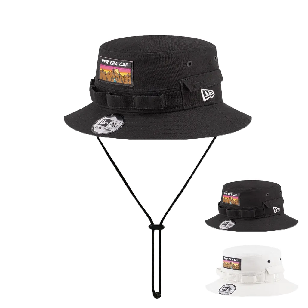 NEW ERA 山脈系列  探險帽  登山帽 漁夫帽 多色 側邊小口袋 掛繩漁夫帽【TCC】