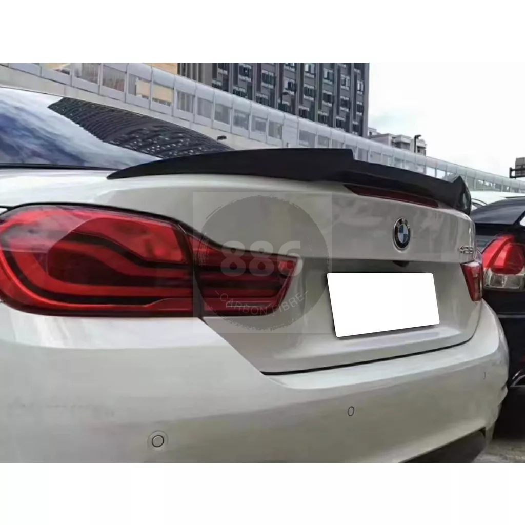 【全台可安裝】適用於BMW 寶馬4系 F33改裝高品質乾式碳纖維M4款尾翼 壓尾翼 卡夢空力套件【干碳】