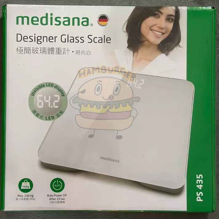 [限量]🔥🔥🔥德國 medisana 極簡玻璃體重計 時尚白 PS435 體重計