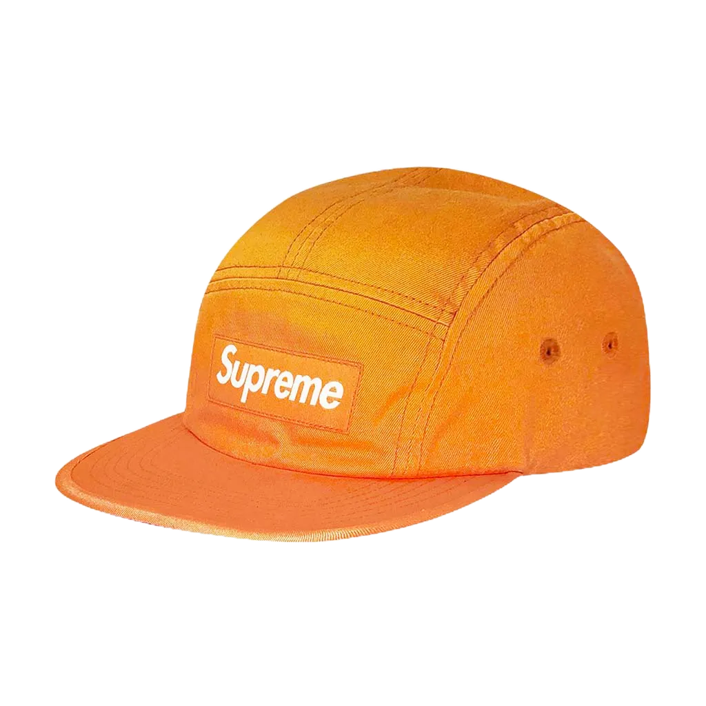 SUPREME WASHED CHINO TWILL CAMP CAP 橘色 五分割 五分割帽【TCC】