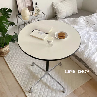 『LIME』免運✨可開立發票 中古伊姆斯圓桌 ins風家用小戶型餐桌 小茶几 洽談桌 辦公桌 邊桌 桌子