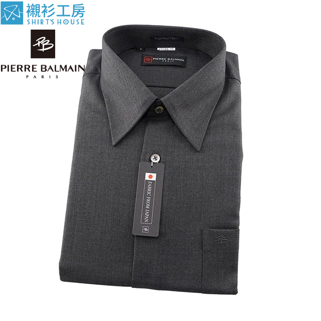 皮爾帕門pb灰黑色斜紋素面、保暖厚料、寬鬆版下擺齊支可當襯衫外套64188-10-襯衫工房