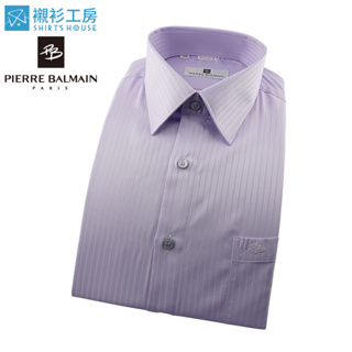 皮爾帕門pb紫色暗緹花都會型男帥氣穿搭合身長袖襯衫63166-08 -襯衫工房