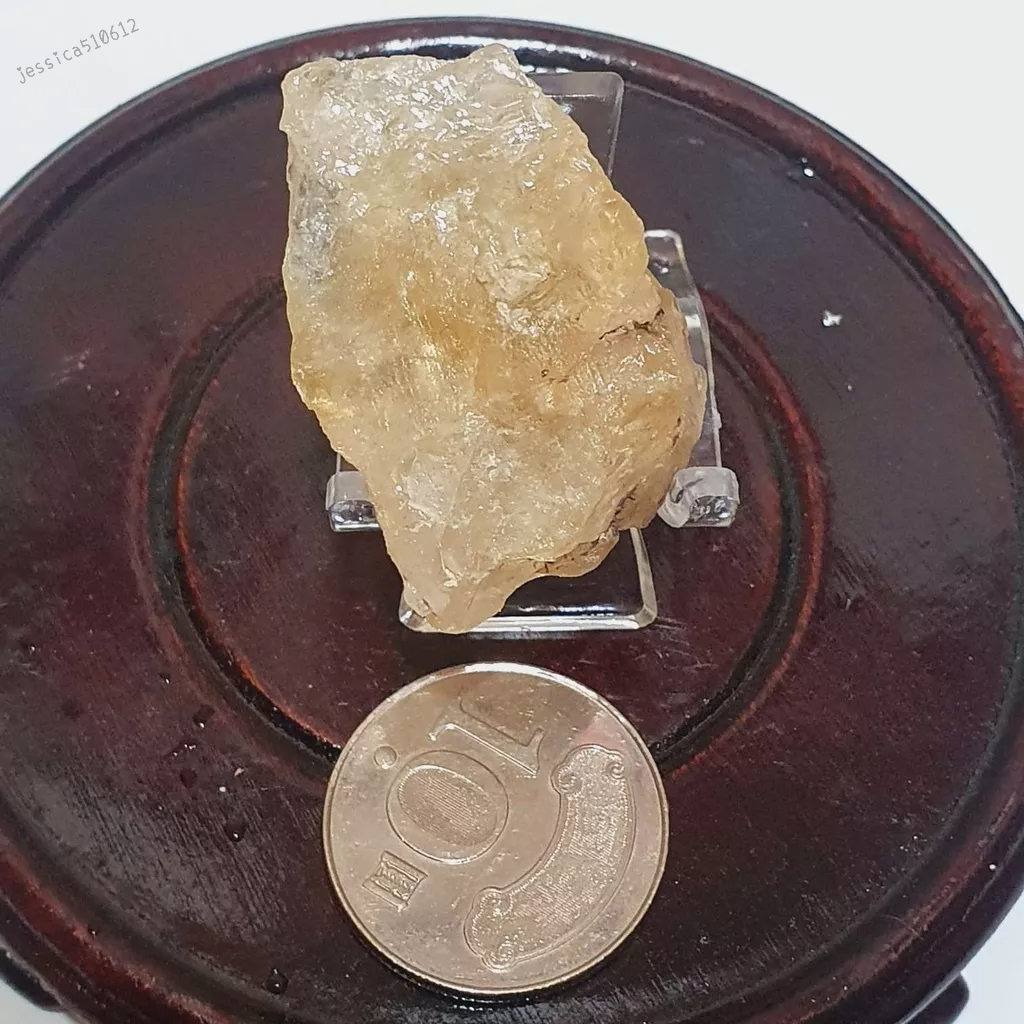 黃水晶 +架 礦石 J926S 原石 原礦 水晶 擺件 教學 標本 收藏 8