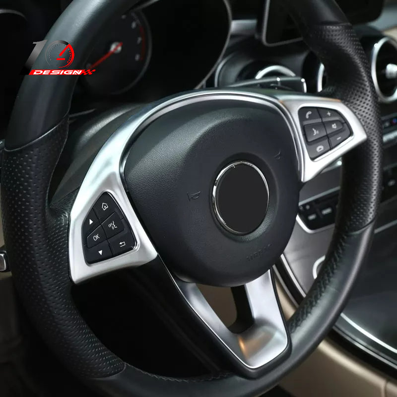 適用於賓士 Benz C GLC e級W213 W205 2016 2017 ABS鉻 方向盤裝飾框架飾件