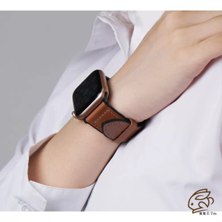 真皮錶帶 牛皮 適用 Apple watch 10代 9 8 7 6 5 4 SE 8代 42mm 46mm 蘋果手錶帶