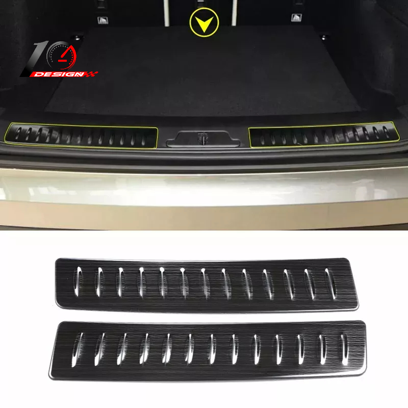 Range Rover VELAR 2017 304不銹鋼 黑色拉絲後門 保險杠保護器板門檻蓋裝
