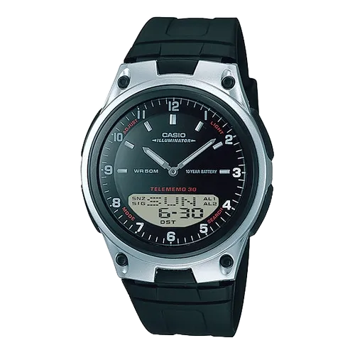 CASIO卡西歐鐘錶專賣店 經緯度鐘錶 數字+指針 世界時間切換 AW-80 學生 商務錶【↘超低價】
