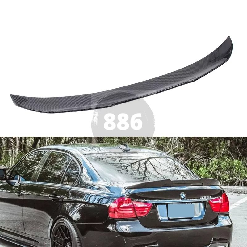 【全台可安裝】適用於05-12款BMW 寶馬3系 E90 改裝高品質碳纖維PSM款尾翼 擾流板 卡夢空力套件