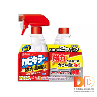 日本 SC JOHNSON 莊臣 浴室 多用途 免刷洗 強力浸透 除霉清潔劑 400ml噴霧瓶+400ml補充瓶
