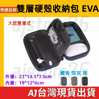 臺灣發貨 雙層 大款 硬殼收納包 線材 滑鼠 3C包 隨身碟 行動電源 硬碟 收納包 防撞包 硬殼包 Boona