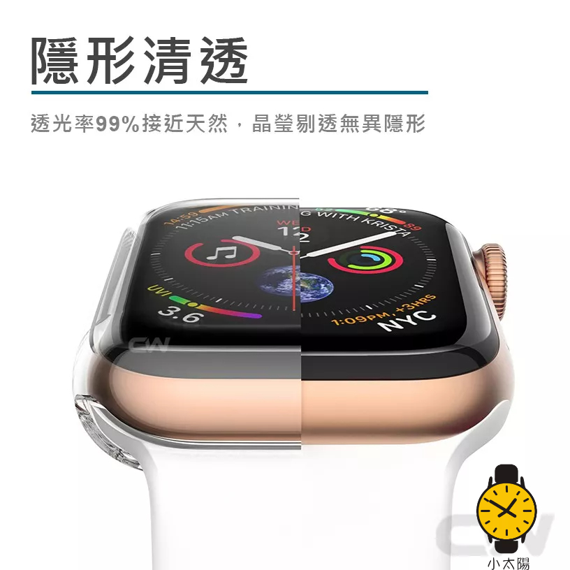 Apple Watch透明保護殼 保護套 手錶殼 適用9 8 7 6 5 SE S9 S7 45mm 44mm 41mm