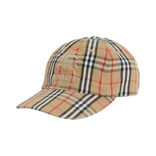 SUPREME BURBERRY BEIGE 淺褐色 六片式 老帽 鴨舌帽 棒球帽 聯名款【TCC】