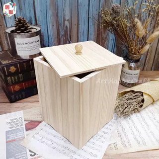松木方形-高款收納盒~蝶古巴特 拼貼 彩繪 diy美勞手作材料包
