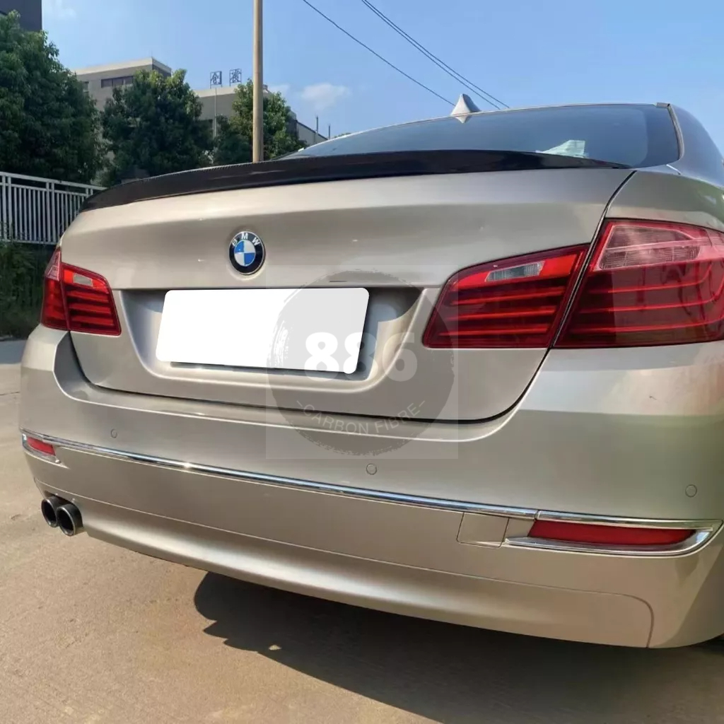 【全台可安裝】適用於BMW 寶馬5系 F10改裝高品質碳纖維MP款尾翼 壓尾翼 【幹碳】卡夢空力套件